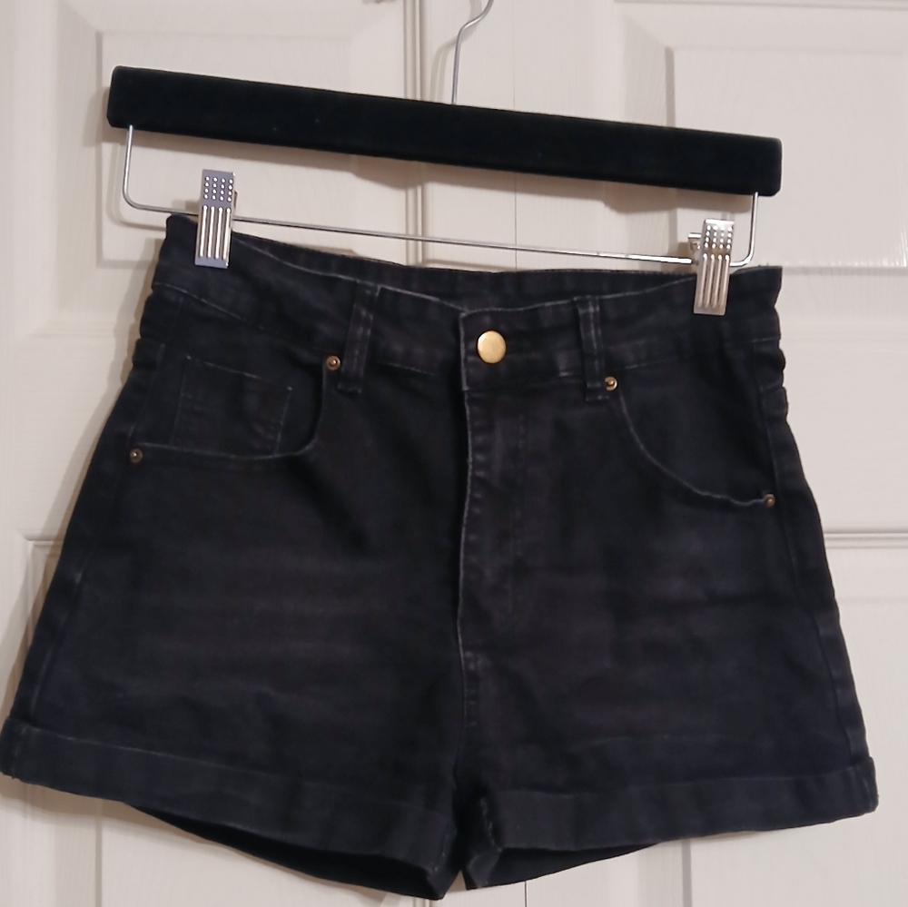 🤯 2/$15 Black Jean Shorts Size Medium (M)